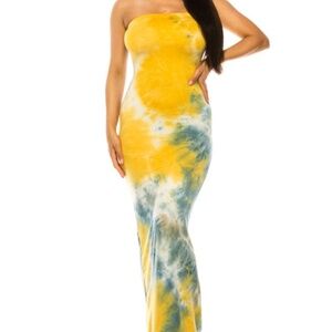 Women Sexy Tube Midi Summer Dress